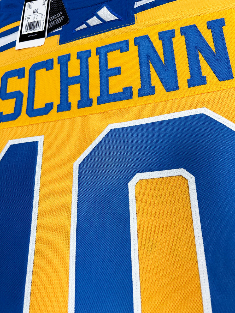 Custom Hockey Jerseys St Louis Blues Jersey Name and Number 2022-23 Yellow Reverse Retro
