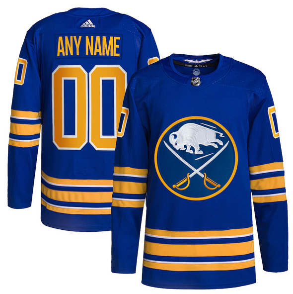 ANY NAME AND NUMBER BUFFALO SABRES HOME AUTHENTIC ADIDAS NHL