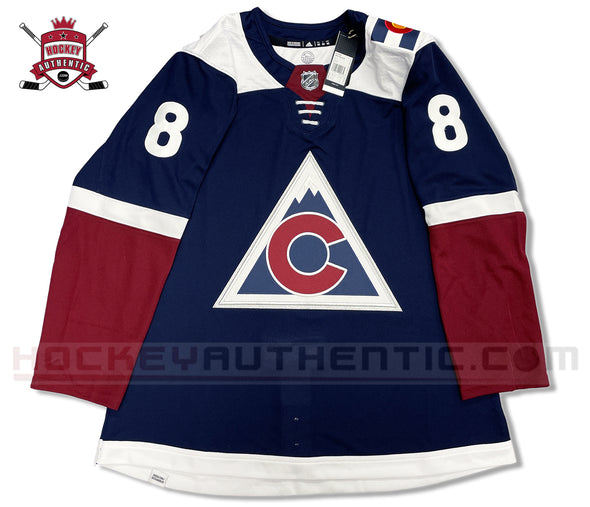 Colorado Avalanche No8 Cale Makar White Road Stitched Jersey