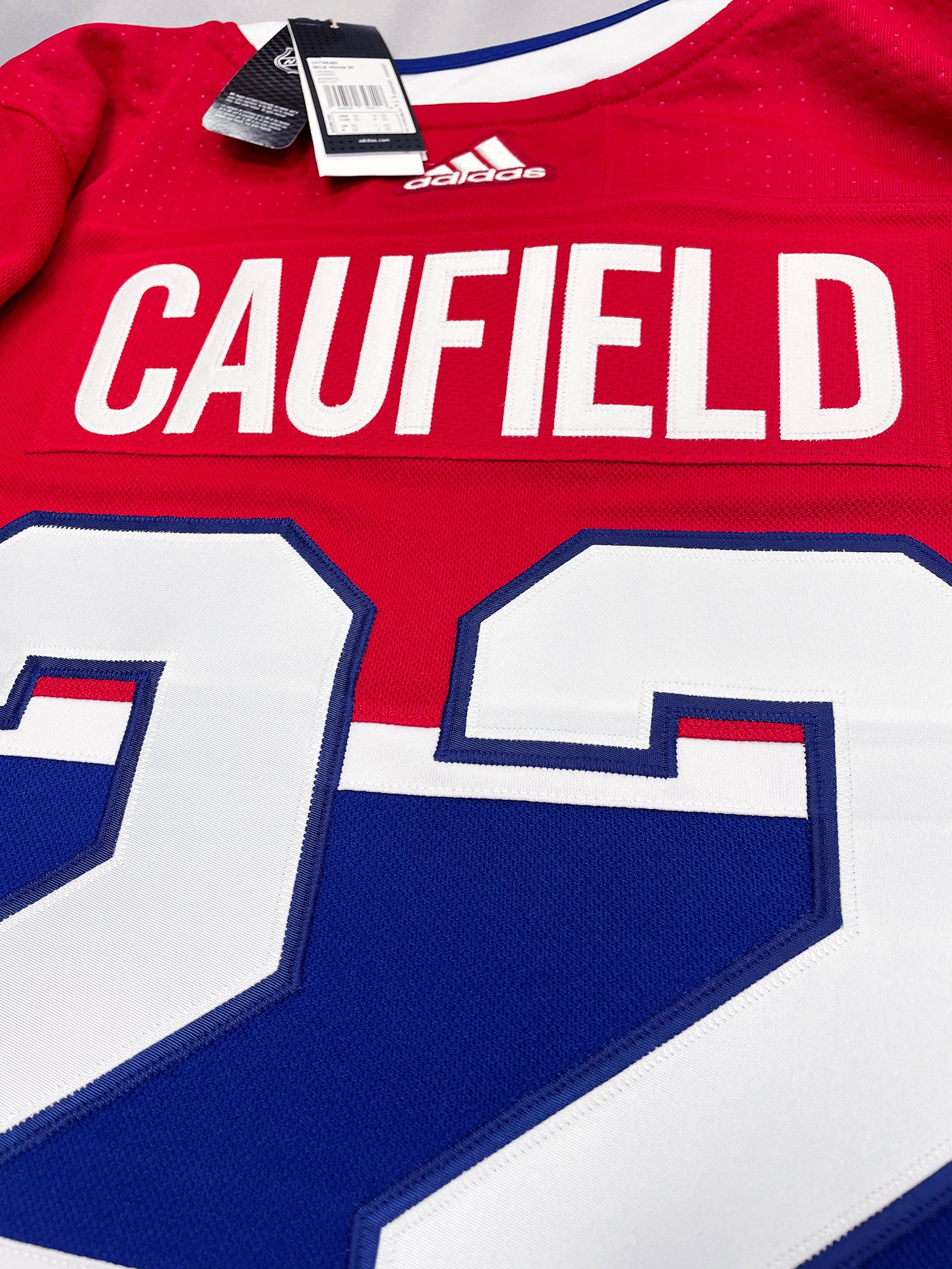 adidas Men's Cole Caufield Red Montreal Canadiens Primegreen