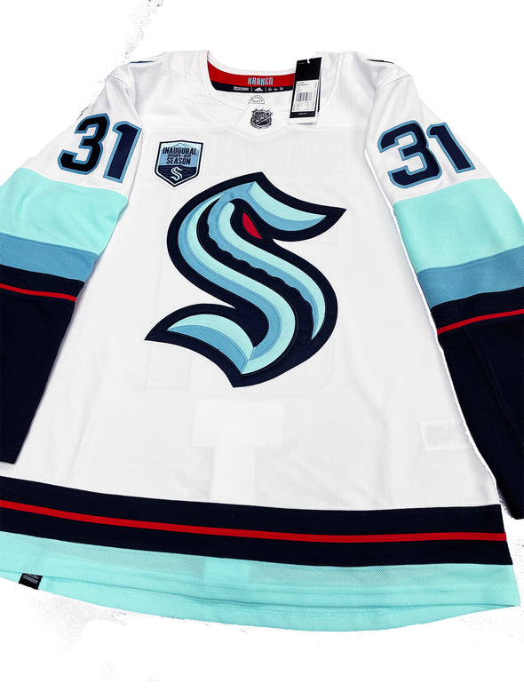 Seattle Kraken polo shirt men's medium New with Tags Adidas NHL white RARE  GOLF