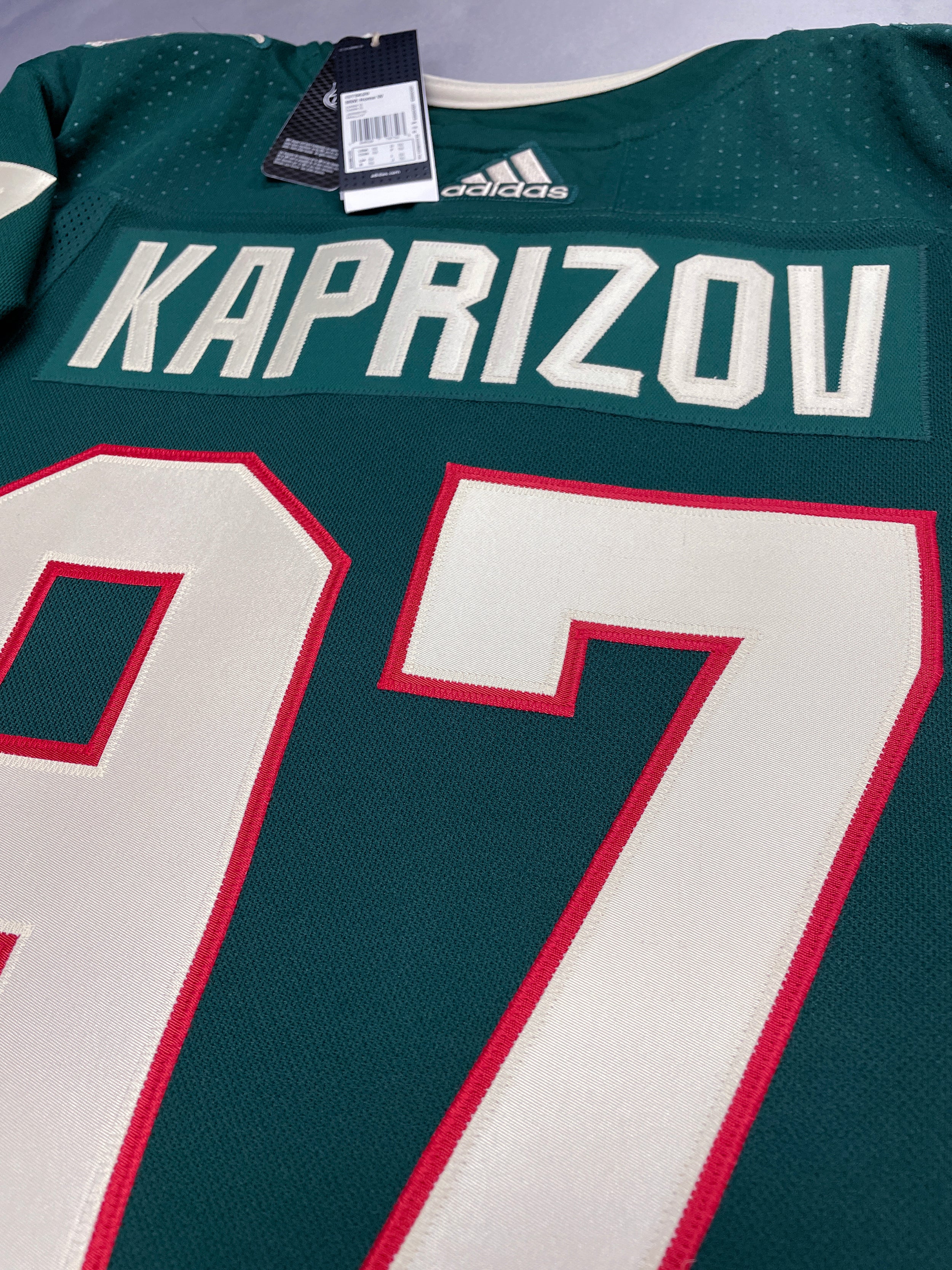Kirill Kaprizov Minnesota Wild Fanatics Authentic Autographed adidas Green  Authentic Jersey with 20th Anniversary Season Patch