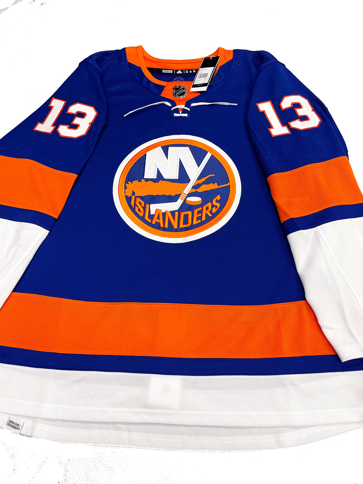 ANY NAME AND NUMBER NEW YORK ISLANDERS HOME AUTHENTIC ADIDAS NHL JERSE