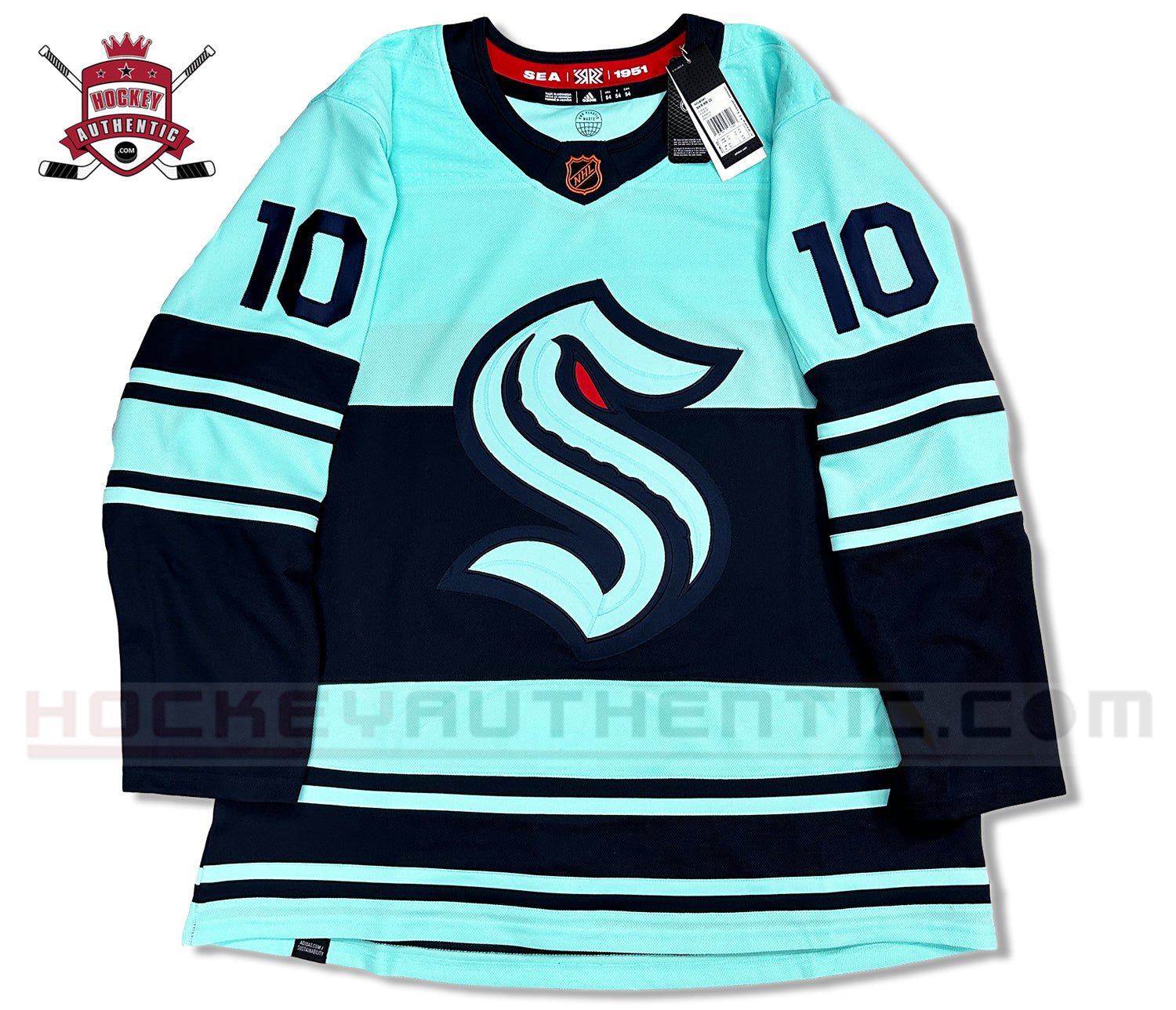 Customizable Seattle Kraken Adidas 2022 Primegreen Reverse Retro Authentic NHL Hockey Jersey - Reverse Retro / XL/54