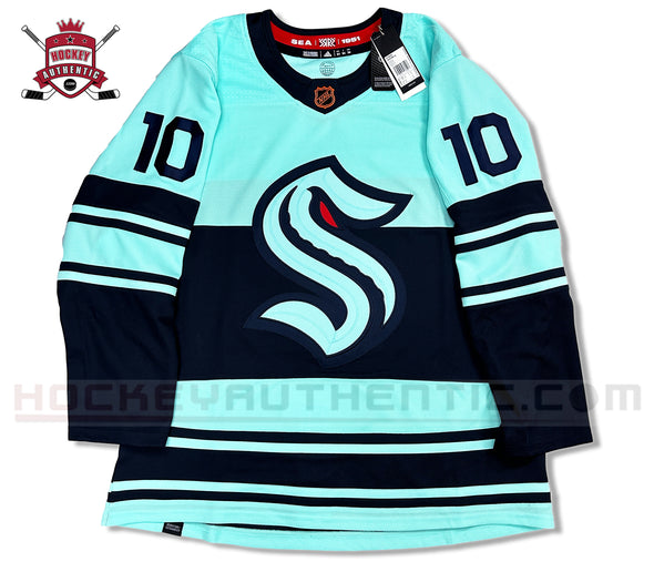 ANY NAME AND NUMBER SEATTLE KRAKEN REVERSE RETRO AUTHENTIC ADIDAS NHL JERSEY (CUSTOMIZED PRIMEGREEN MODEL)