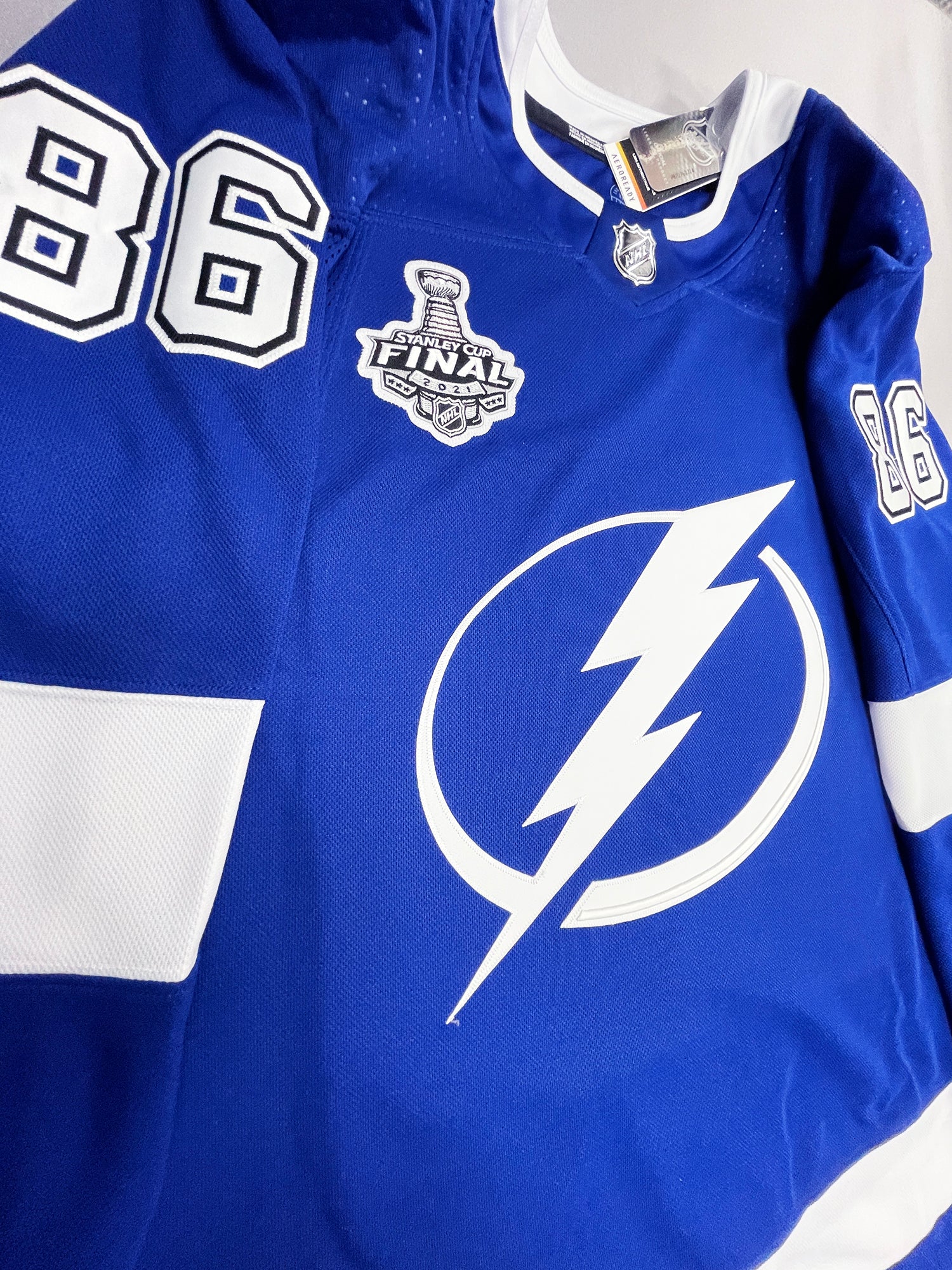 Adidas Tampa Bay Lightning No35 Curtis McElhinney Blue Home Authentic Drift Fashion 2020 Stanley Cup Champions Stitched NHL Jersey