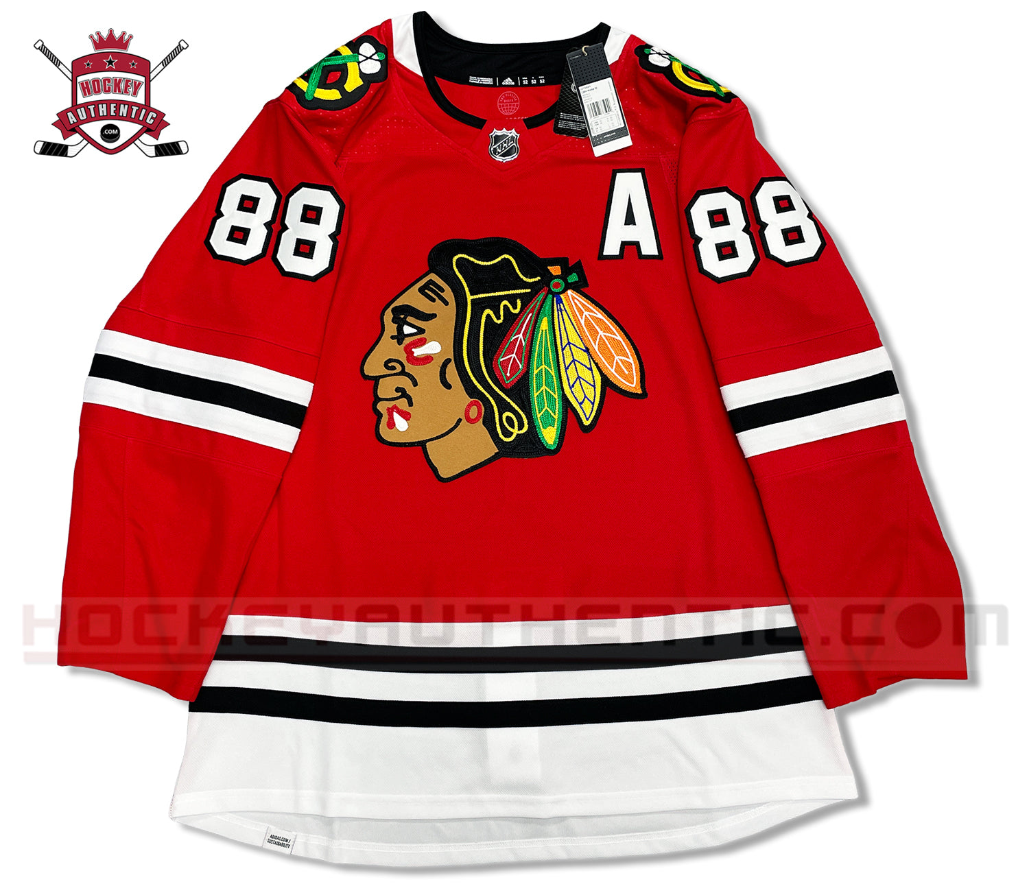 ANY NAME AND NUMBER CHICAGO BLACKHAWKS HOME OR AWAY AUTHENTIC ADIDAS N