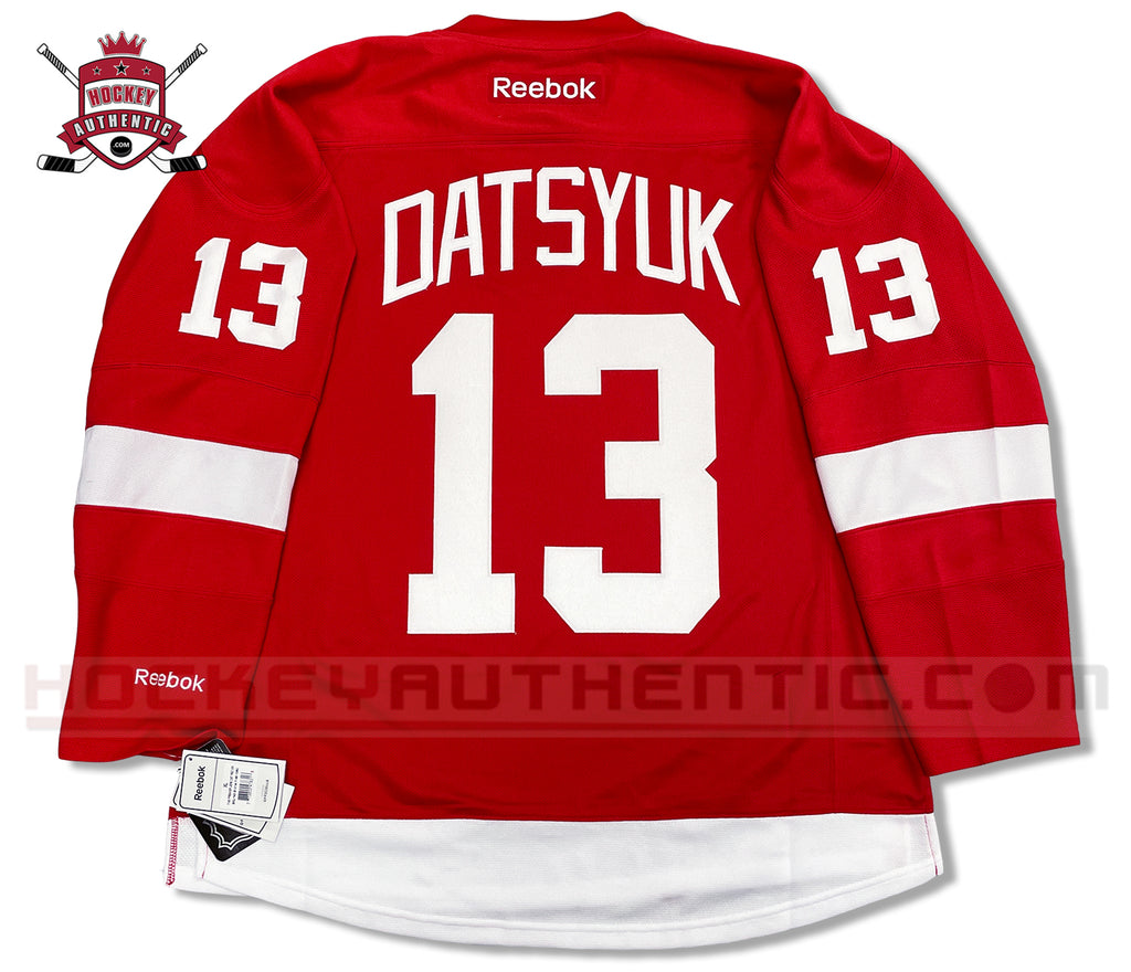 PAVEL DATSYUK Signed Detroit Red Wings Red Reebok Jersey with NHL