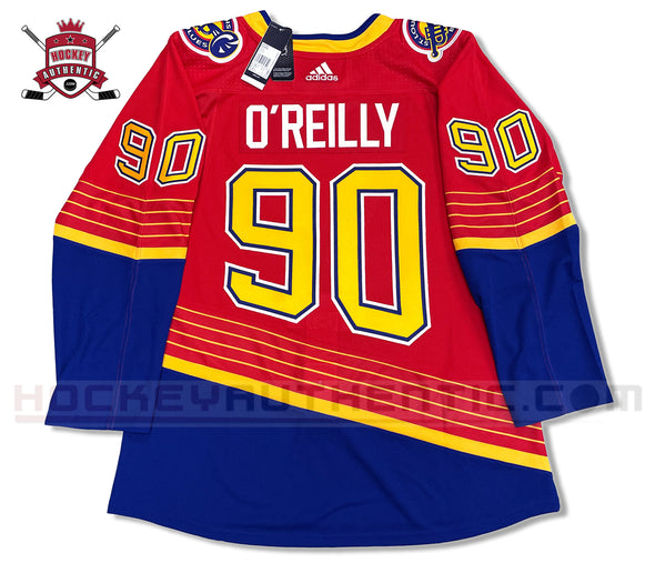 Adidas St. Louis Blues No90 Ryan O'Reilly White/Pink Authentic Fashion Women's Stitched NHL Jersey