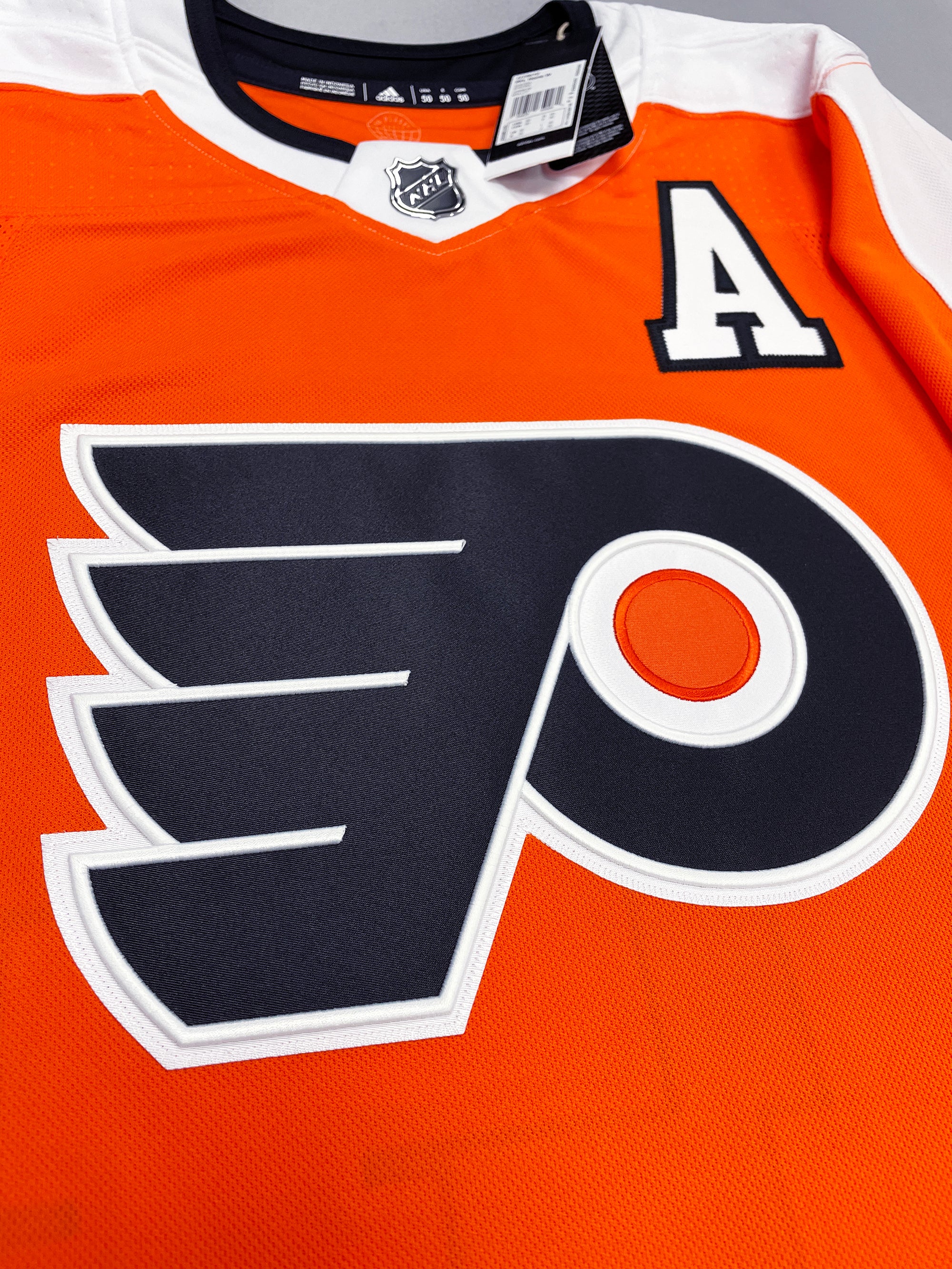 Customizable Philadelphia Flyers Adidas Primegreen Authentic NHL Hockey Jersey