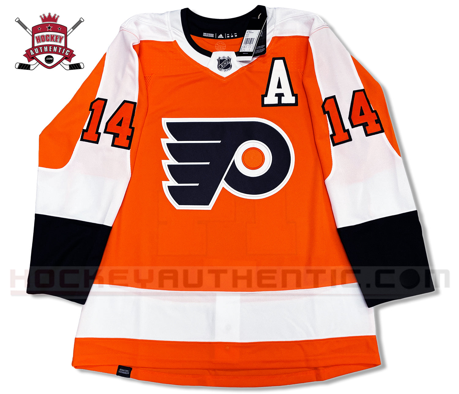 Philadelphia Flyers Primegreen Authentic Adidas Road Jersey (Spring Sale)