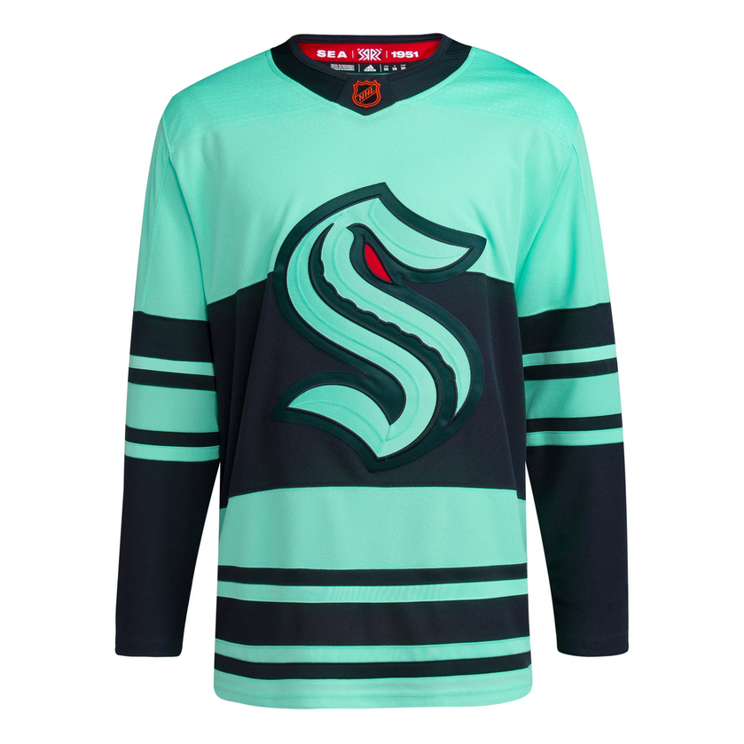 SEATTLE KRAKEN REVERSE RETRO AUTHENTIC ADIDAS NHL JERSEY (PRIMEGREEN MODEL)