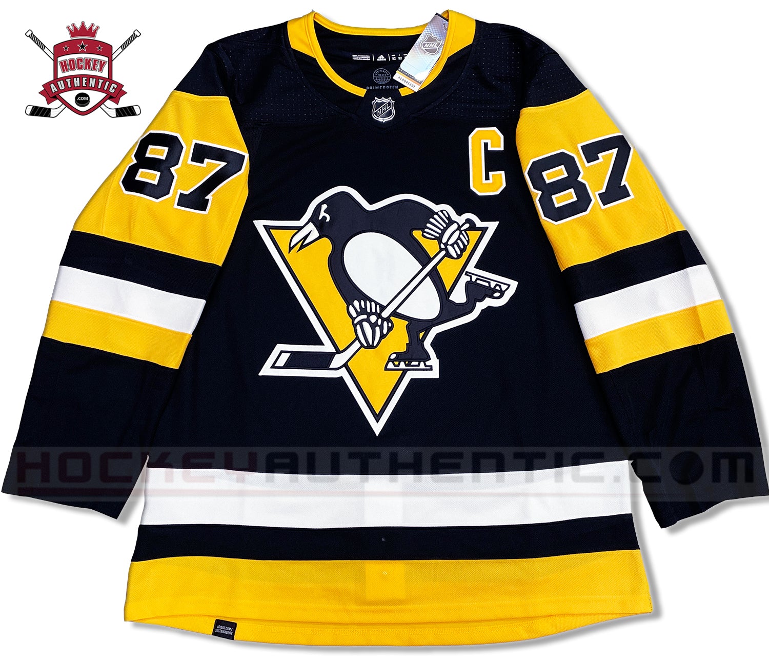 Sidney Crosby Front-Signed Pittsburgh Penguins 2022 Reverse Retro
