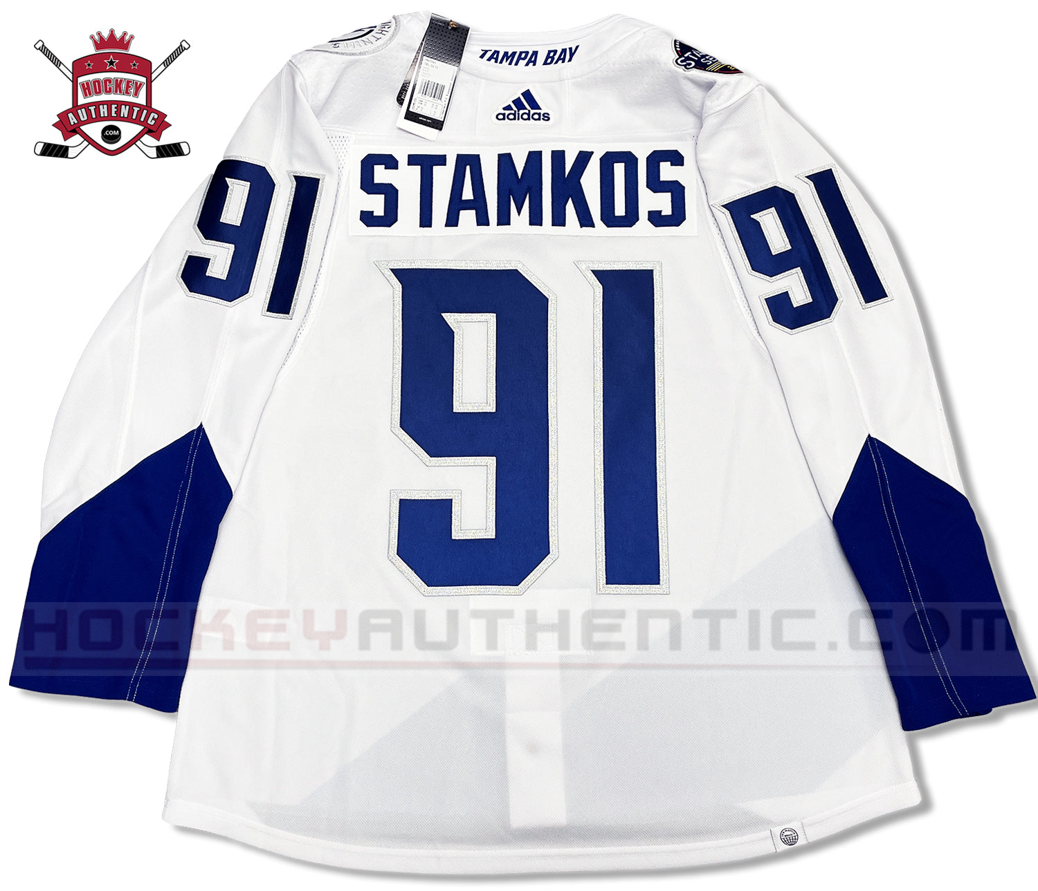 Steven Stamkos Tampa Bay Lightning Adidas Primegreen Authentic NHL Hockey Jersey - Home / XXXL/60