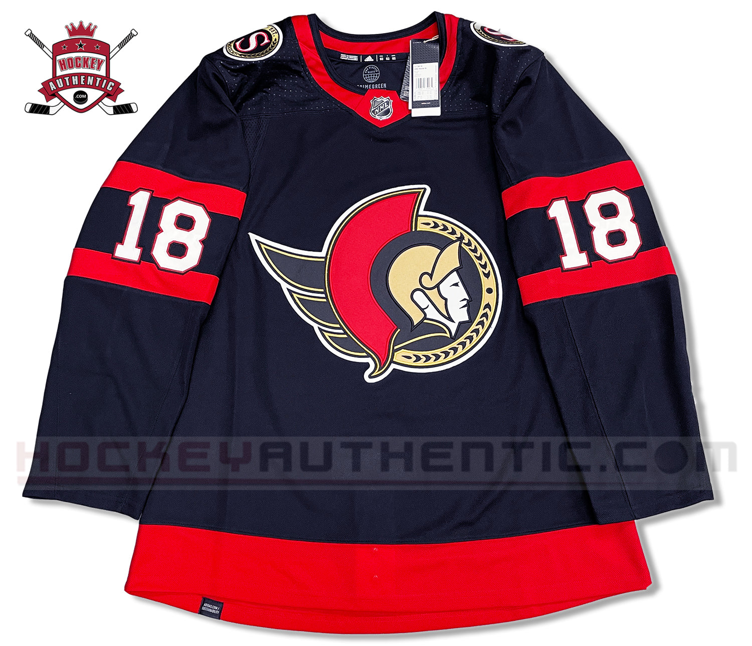 Claude Giroux Ottawa Senators Adidas Primegreen Authentic NHL Hockey Jersey - Home / S/46