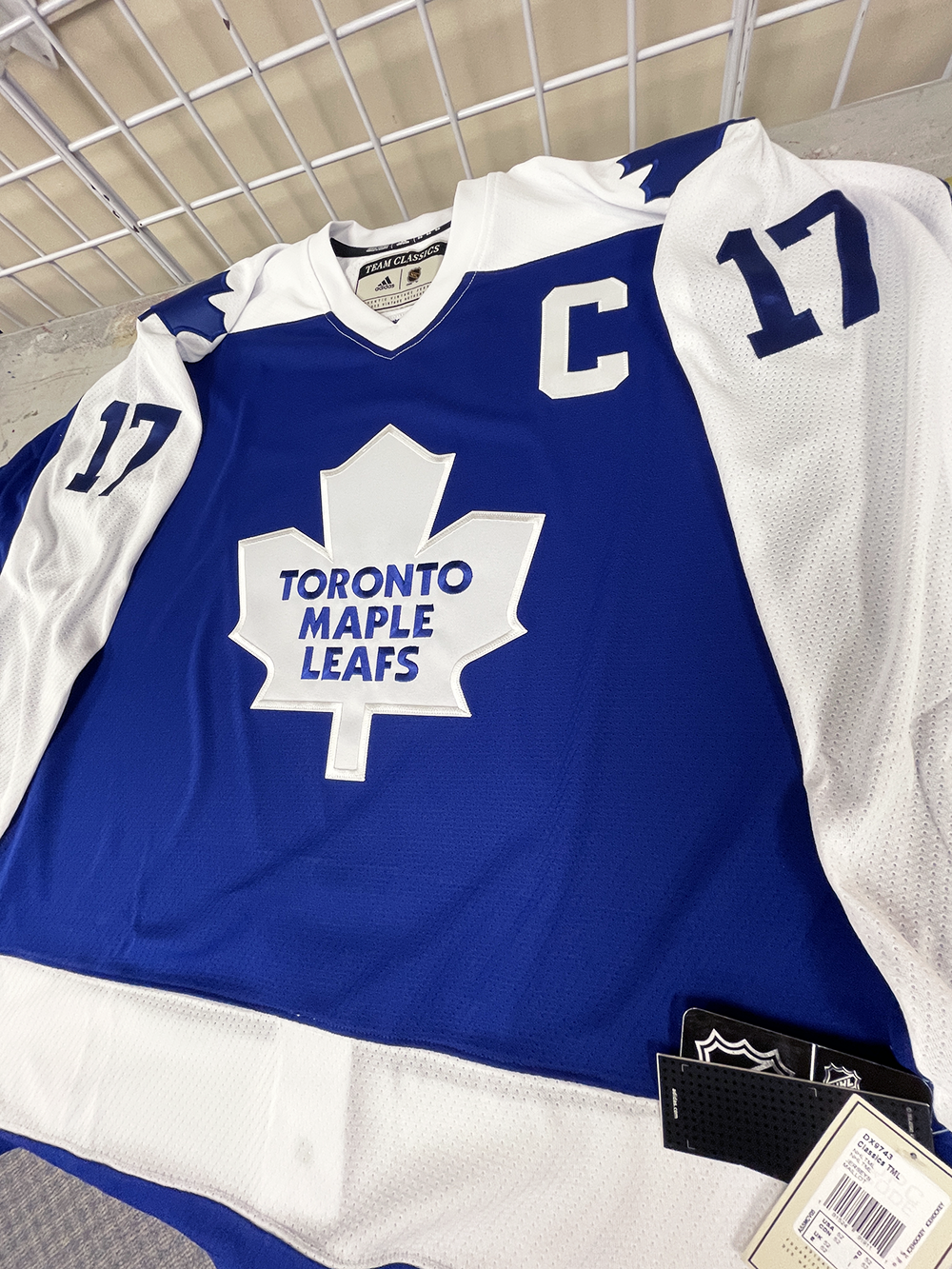Game Worn/issued Deyell AUTHENTIC TORONTO MAPLE LEAFS NHL JERSEY Blue Home  54