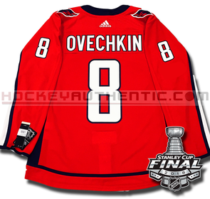 ALEX OVECHKIN WASHINGTON CAPITALS 2018 STANLEY CUP FINAL AUTHENTIC PRO ADIDAS NHL JERSEY - Hockey Authentic