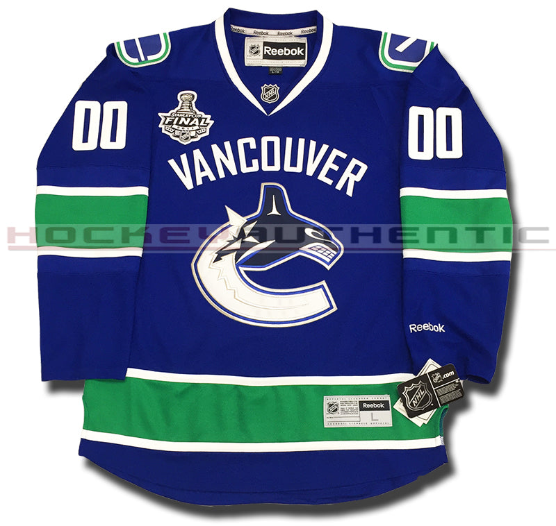 ANY NAME AND NUMBER VANCOUVER CANUCKS 2011 STANLEY CUP FINALS PREMIER REEBOK NHL JERSEY - Hockey Authentic