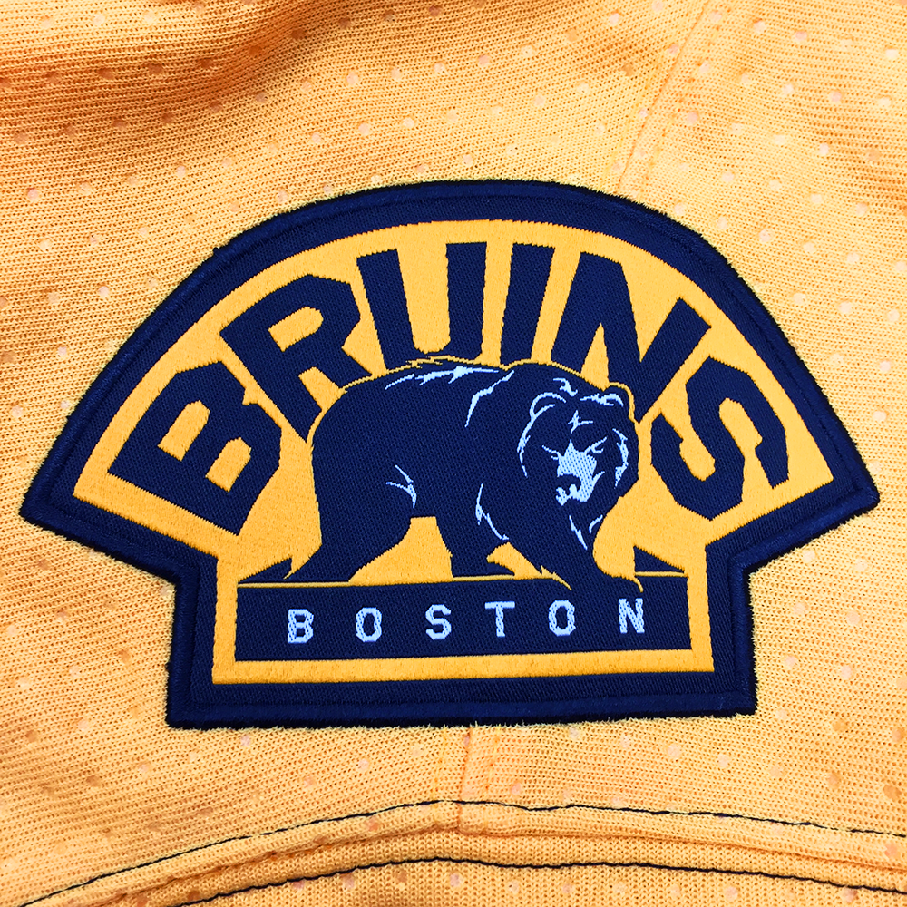 NHL Boston Bruins Yellow Authentic Pro Men Long Sleeve Shirt New Sz Large