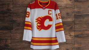 ANY NAME AND NUMBER CALGARY FLAMES 2019 HERITAGE CLASSIC AUTHENTIC PRO ADIDAS NHL JERSEY - Hockey Authentic