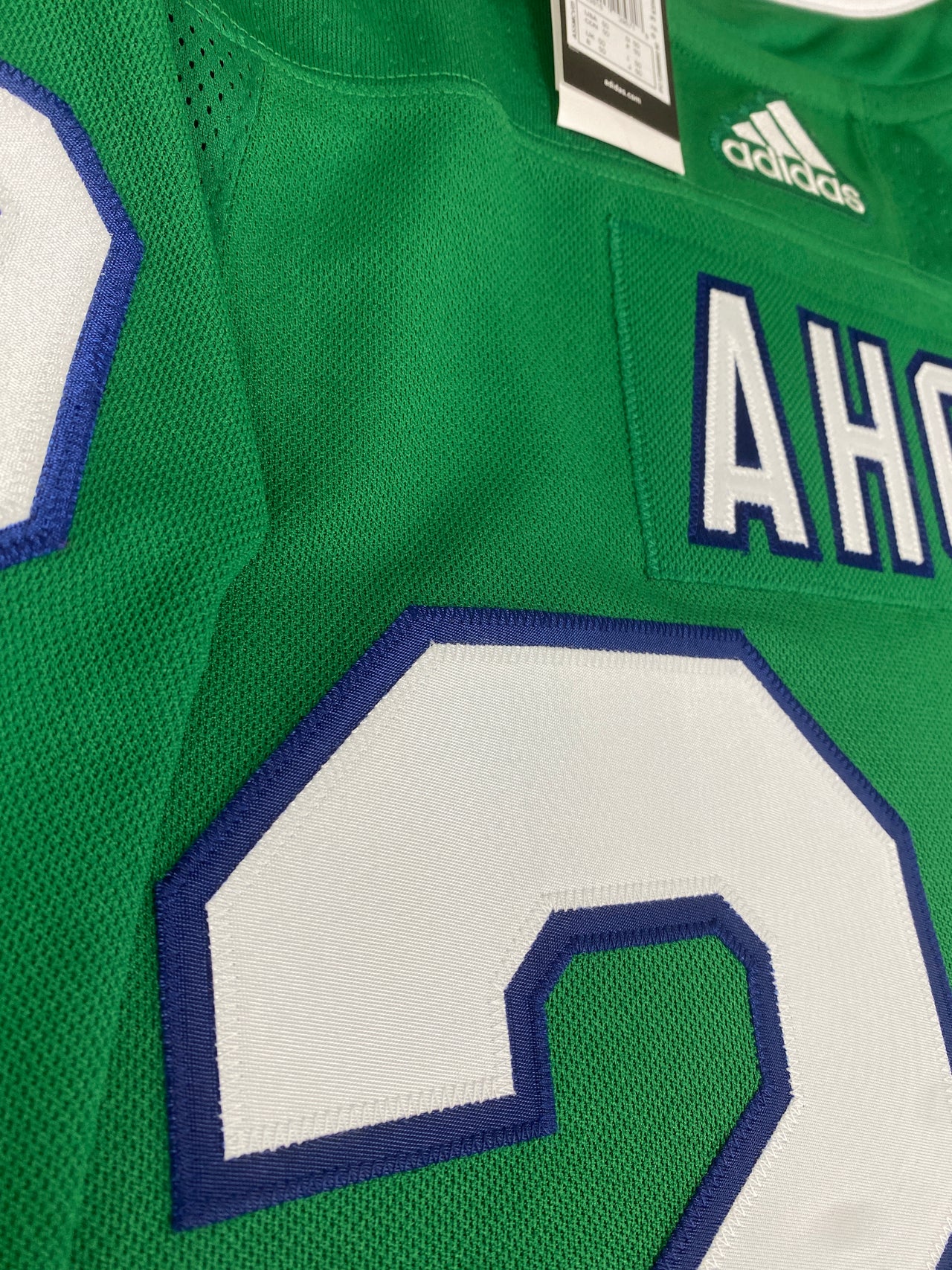 ANY NAME AND NUMBER CAROLINA HURRICANES RETRO WHALERS GREEN ADIDAS AEROREADY NHL JERSEY (HAND STITCHED ON-ICE NAME/NUMBER/CUSTOMIZATION)