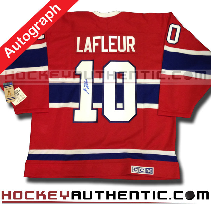 GUY LAFLEUR SIGNED MONTREAL CANADIENS CCM VINTAGE 1973 REPLICA NHL JERSEY - Hockey Authentic