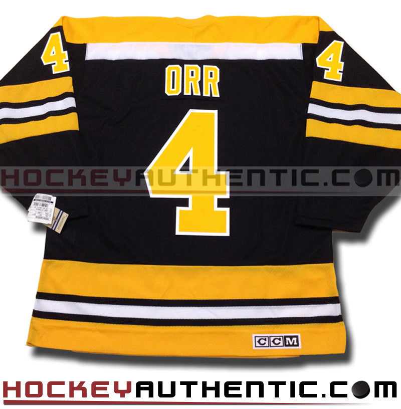 Men's Boston Bruins Bobby Orr CCM Black Heroes of Hockey Authentic  Throwback Jersey
