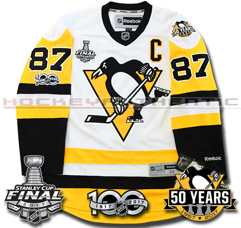 SIDNEY CROSBY PITTSBURGH PENGUINS 2017 STANLEY CUP FINALS PREMIER REEBOK NHL JERSEY - Hockey Authentic